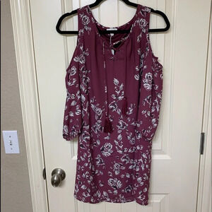 NWT Charming Charlie Floral Cold-Shoulder Dress